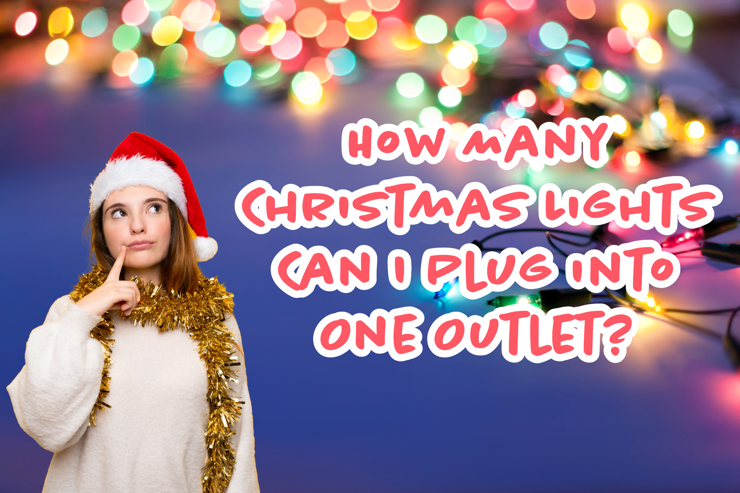 Electrical blog on how many Christmas lights should be plugged into one outlet.